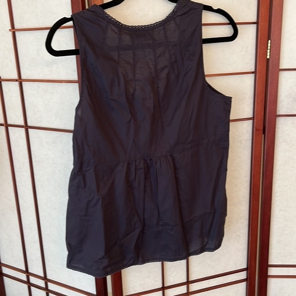 NWT Talbots Cotton Navy Boho Top in Medium - Picture 5 of 5